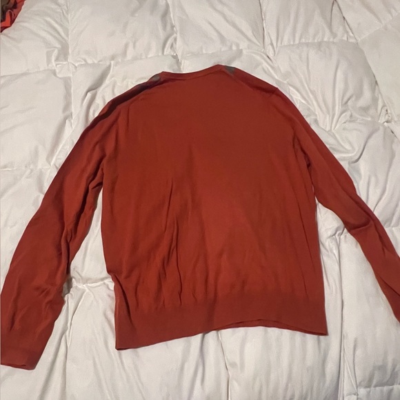 Banana Republic Argyle V- Neck Sweater - Orange/Grey - L - Picture 4 of 5